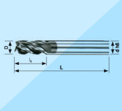 TI系列-4刃直角銑刀  TI-MSAZ-4000型